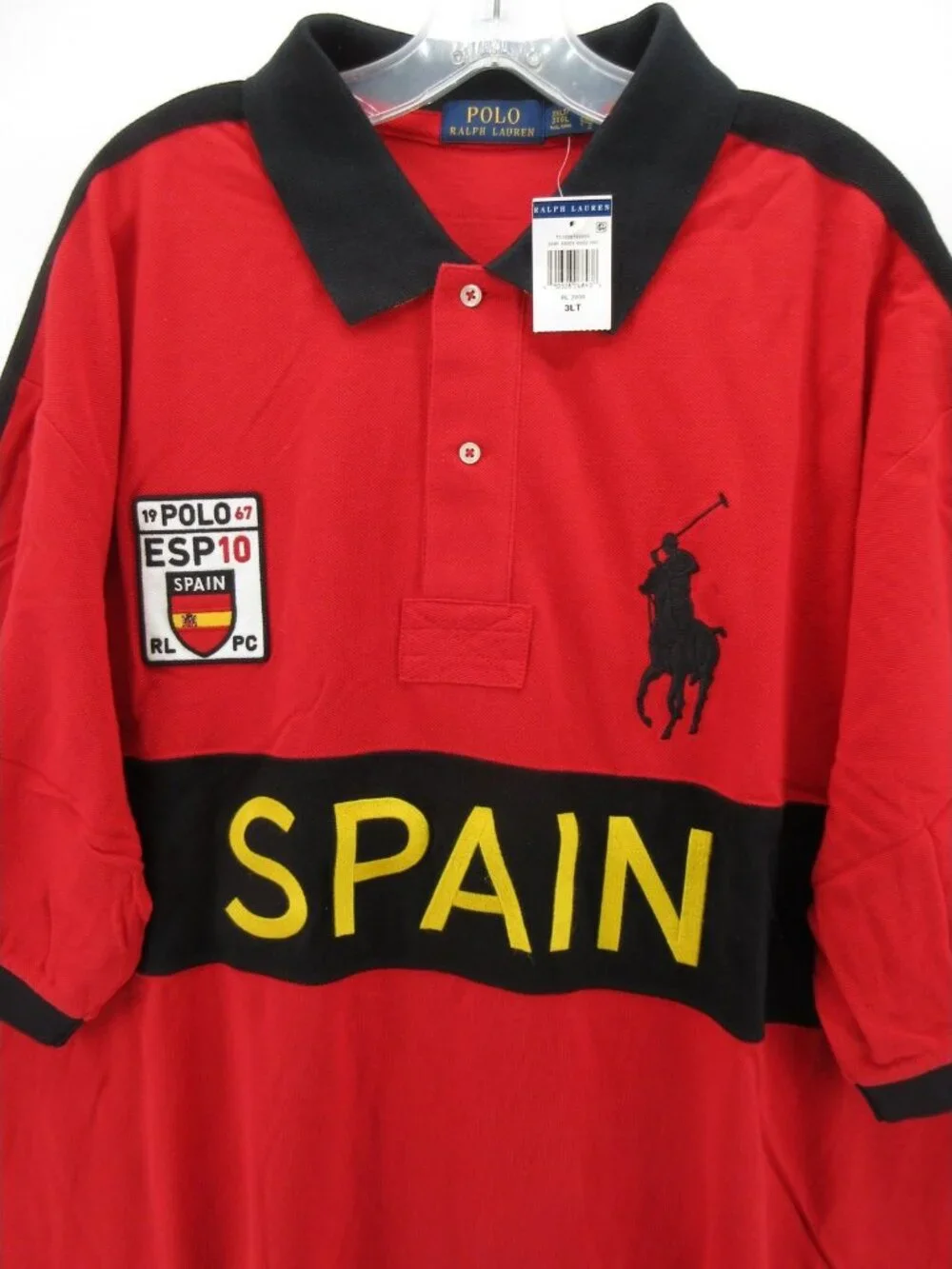Polo Ralph Lauren Rugby Polo Shirt XXXL Tall Spain Big Pony Sportswear